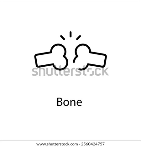 Bone vector icon stock illustration