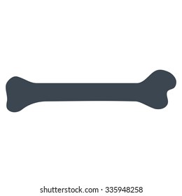 Bone vector icon. Style is flat symbol, smooth blue color, rounded angles, white background.