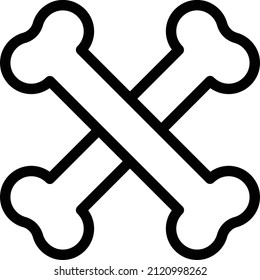 Ilustración del vector óseo en un fondo transparente.Símbolos de calidad premium.Icono del vector de trazo para el diseño de concepto y gráfico