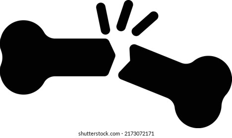 Bone Vector illustration on a transparent background.Premium quality symbols.Glyphs vector icon for concept and graphic design.
