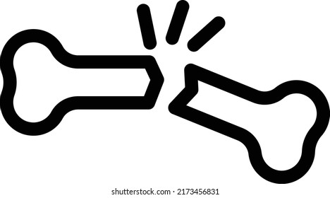 Bone Vector illustration on a transparent background.Premium quality symmbols.Stroke vector icon for concept and graphic design.