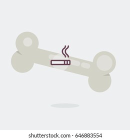  Bone vector illustration: Smoking