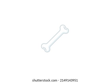 Bone Vector Isolated Emoticon. Bone Icon