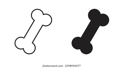 Bone vector line icon illustration collection.