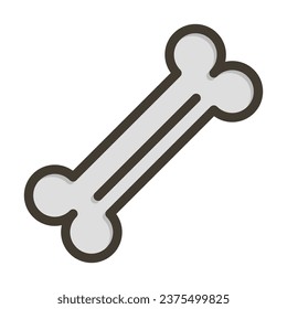 Bone Vector Thick Line Filled Colors Icon For Personal And Commercial Use.
