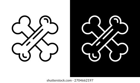 Diseño de conjunto de iconos de hueso blanco