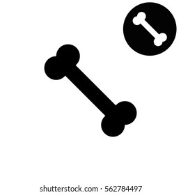Bone -  white vector icon