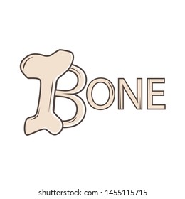 Bone the word with a bone. Text designs