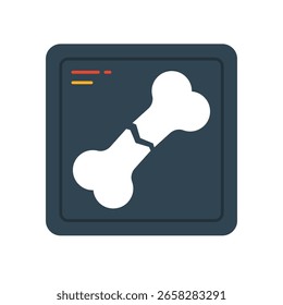Bone X Ray Flat Vector Icon Eps 10 Files
