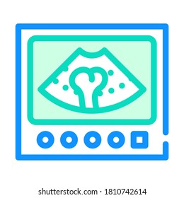 bone x-ray color icon vector. bone x-ray sign. isolated symbol illustration
