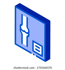 Bone X-ray Image Of Human Joints Orthopedic vector isometric sign. color isolated symbol illustration