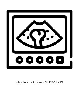 bone x-ray line icon vector. bone x-ray sign. isolated contour symbol black illustration