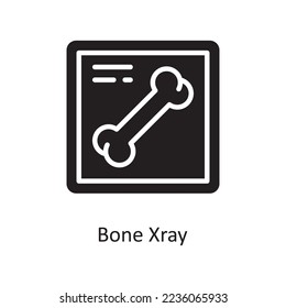 Bone Xray Vector Solid Icon Design illustration. Medical Symbol on White background EPS 10 File