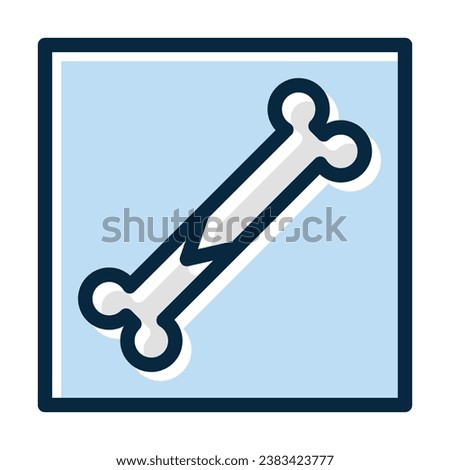 Bone X-ray Vector Thick Line Filled Dark Colors Icons For Personal And Commercial Use.
