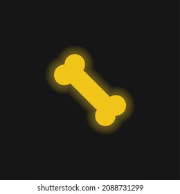 Bone yellow glowing neon icon