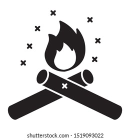 Bonefire BBQ Party Vector Icon Design