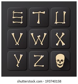Bones Alphabets Set 3 Design Template