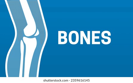 Knochenblaues Hintergrundbild, Illustrationsdesign