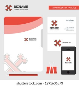 Bones  Business Logo, File Cover Visiting Card and Mobile App Design. Vector Illustration