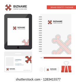 Bones  Business Logo, Tab App, Diary PVC Employee Card and USB Brand Stationary Package Design Vector Template