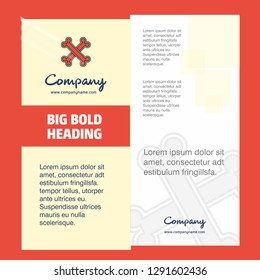 Bones  Company Brochure Title Page Design. Company profile, annual report, presentations, leaflet Vector Background
