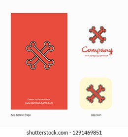 Bones  Company Logo App Icon and Splash Page Design. Creative Business App Design Elements