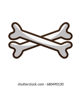 bones in cross danger symbol to caution alert