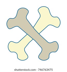 bones crossed drawing isolated icon