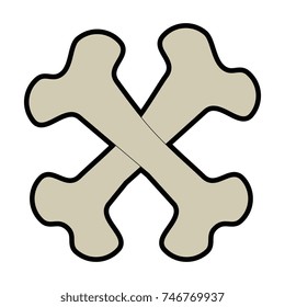 bones crossed drawing isolated icon
