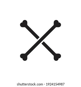 Bones crossed icon design isolated on white background