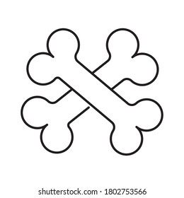 bones crossed line style icon vector illustration design