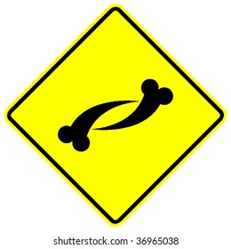 bones design danger sign