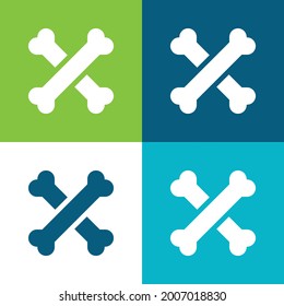 Bones Flat four color minimal icon set