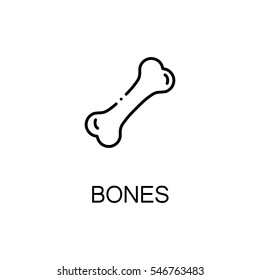 Bones flat icon  Single high quality outline symbol human body for web design mobile app  Thin line signs bone for design logo  visit card  etc  Outline pictogram bone