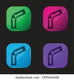Bones four color glass button icon