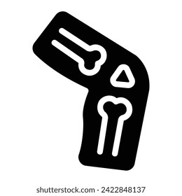 bones Glyph Icon Background White