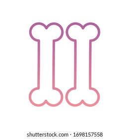 Bones gradient style icon design of Medical care health hospital emergency aid exam clinic and patient theme Vector illustration