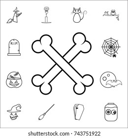 bones Halloween icon. Set of Halloween icons on white background