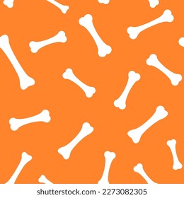 Bones. Halloween seamless vector pattern