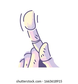 bones of the hand, body part on white background vector illustration design
