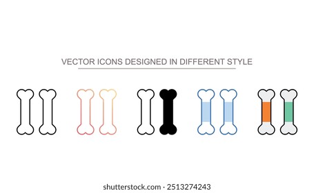 Bones icon design with white background stock illustration