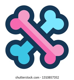 Bones Icon Filled Line for any purposes, perfect for web and mobile apps