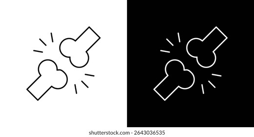 Bones icon Flat style logo vector. perfect for UI designs