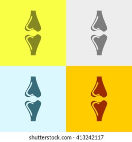 Bones Icon on Four Different Backgrounds. Eps-10.