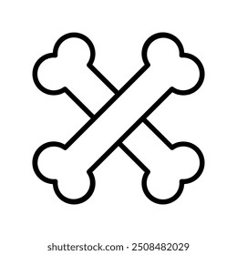 ícone bones. Design de estilo de estrutura de tópicos isolado no plano de fundo branco