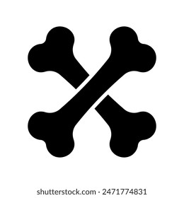 Bones icon. Stacked Dice Icon. Silhouette Style. Vector icon.