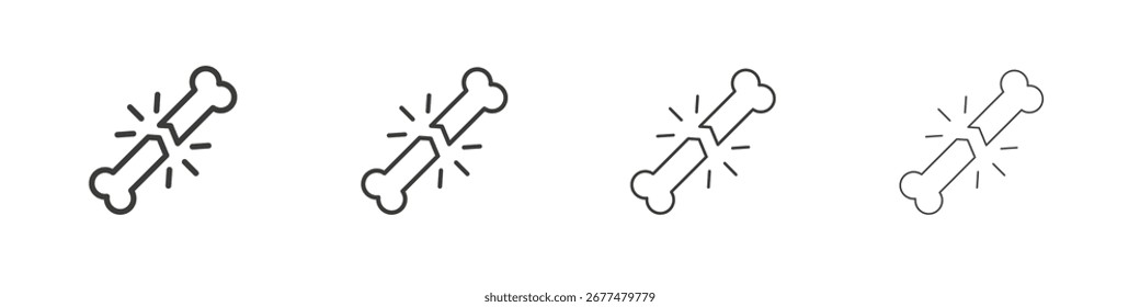 Símbolo do ícone Bones. Ilustração isolada de vetor.