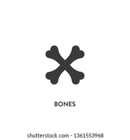 bones icon vector. bones sign on white background. bones icon for web and app