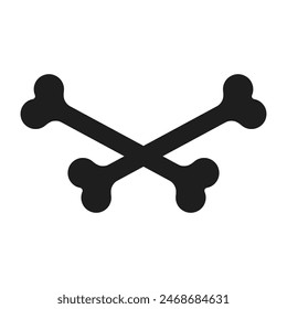 Bones icon vector. Skeleton illustration sign. Pirates symbol. Halloween logo.