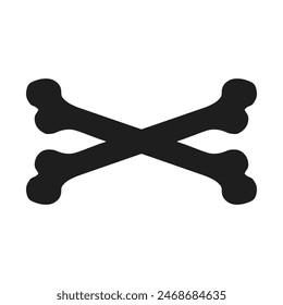 Bones icon vector. Skeleton illustration sign. Pirates symbol. Halloween logo.
